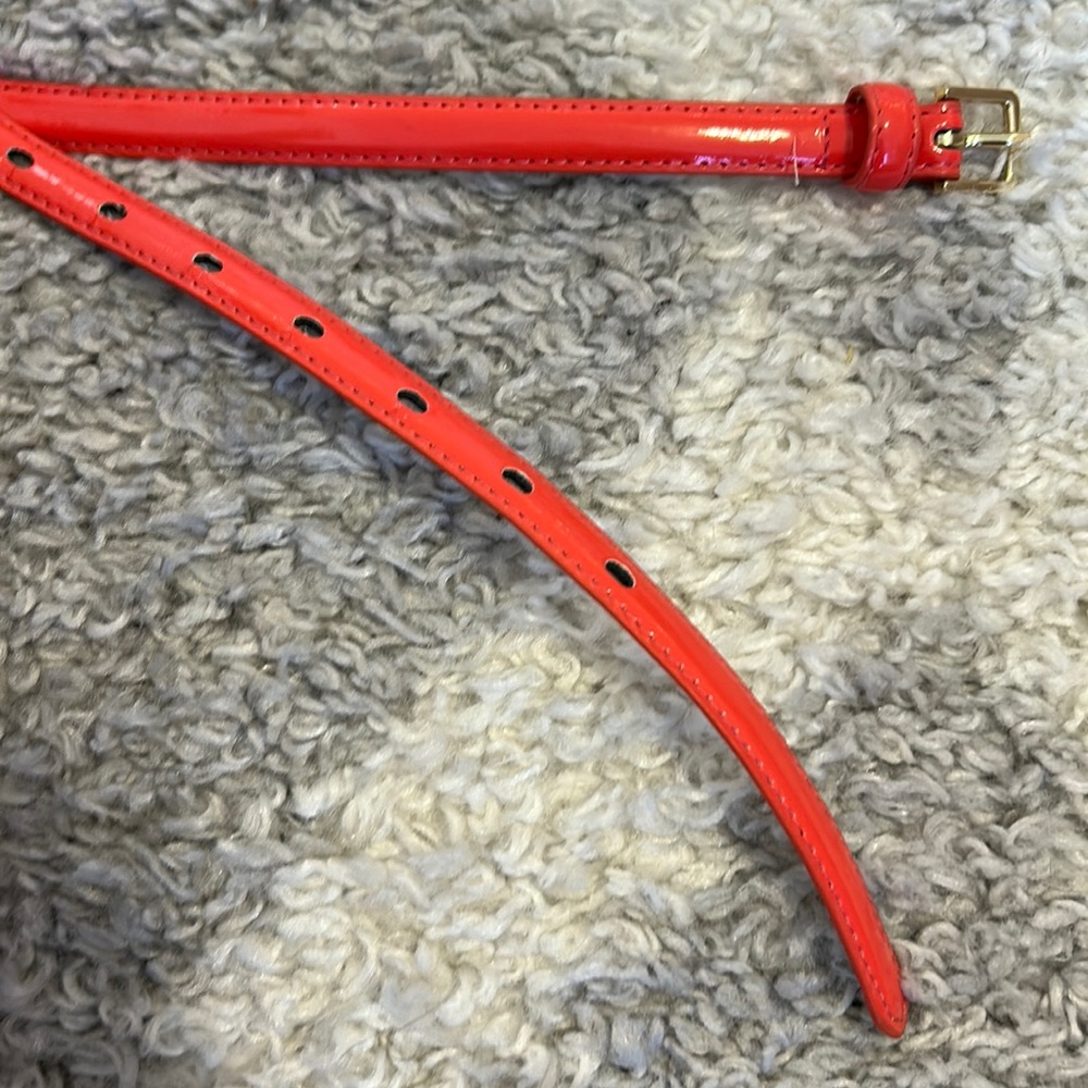 coral and gold belt